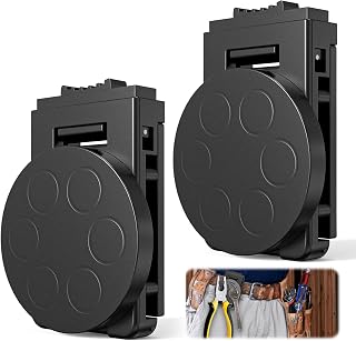 Heavy Duty 2 Piece Non-Slip Magnetic Tool Belt Clip for Hammers and Drills