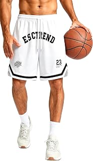 Mens Basketball Shorts, Mesh Fabric with Graphic Print and Drawstring Waist for Sports, Gym Workouts, Casual Outing