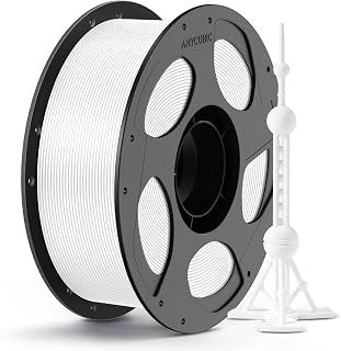 ANYCUBIC PLA+ Filament 1.75 mm, PLA Plus, High Tenacity, 1 kg, White | High impact resistance, for printing functional components, easy to print, dimensional accuracy +/- 0.02 mm