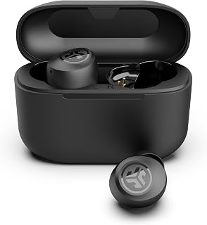 JLab Go Air Pop+ True Wireless Earbuds with Mic - Bluetooth, Midnight Black | In Ear Headphones, Bluetooth Earphones, 35H Playtime, Ear Buds with Microphone, USB-C Case, Dual Connect, EQ3