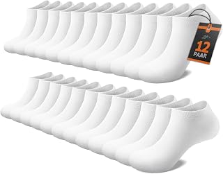 FALARY Men's Socks 12 Pairs Low Socks Women Short Ankle Socks Sport Cotton