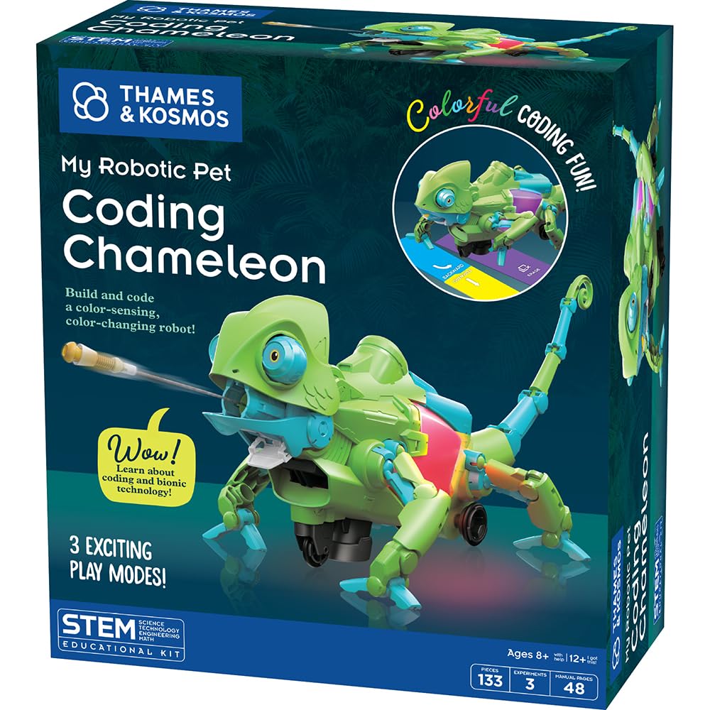 Thames & Kosmos My Robotic Pet: Coding Chameleon STEM Building & Experiment Kit 