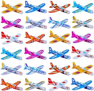 Manmel 50 Pcs Foam Gliders Planes Toys for Kids, Paper Airplane, Party Favors Goodie Bag Stuffers, Outdoor Flying Toys, Bulk for Classroom Prizes Boys and Girls
