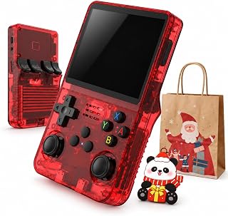 RETROCITY Handheld Game Console, 3.5-Inch Screen, Open-Source Gaming System | 3500mAh Rechargeable Battery, Dual Analog Sticks, Bonus Christmas Gift Bag & Panda Magnet, 64/128GB