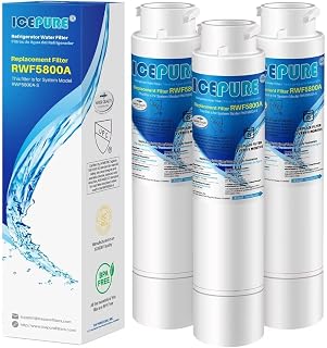 ICEPURE RWF5800A Refrigerator Water Filter Replacement for Frigidaire EPTWFU01, EWF02, Pure Source Ultra II, PureSource Ultra 2, SCWFTCTO, GP006, EPTWFUO1, MR022, JO22, BO022, TH-01, DE022, 1007 3PACK