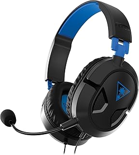 Turtle Beach Recon 50 Wired Multiplatform Gaming Headset for PS5, XBOX, PC | Black Blue, PlayStation, PS4, XBOX Series X|S, XBOX One, Mobile, Removable Mic, 40mm Speakers, In-Line Controls, Lightweight