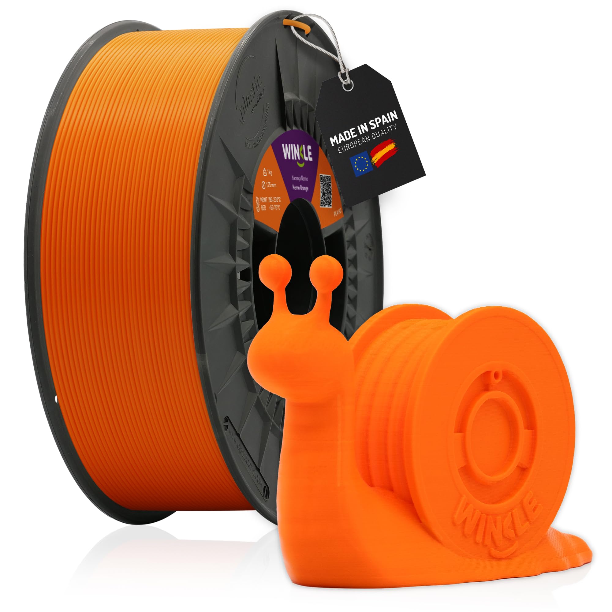 WINKLE Nemo Orange HD PLA Filament | 3D Printer Filament | PLA Filament 1.75mm 1