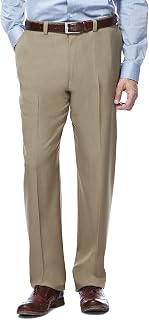 Haggar Men's E-CLO Repreve Stria Flat Front Dress Pant