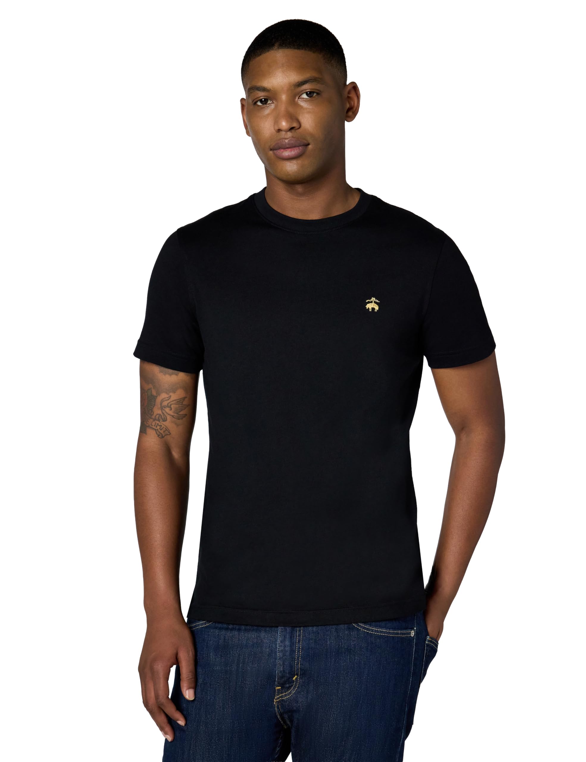 BROOKS BROTHERS Short Sleeve Cotton Crew Neck Logo T-Shirt Men's T-Shirt (Pack o