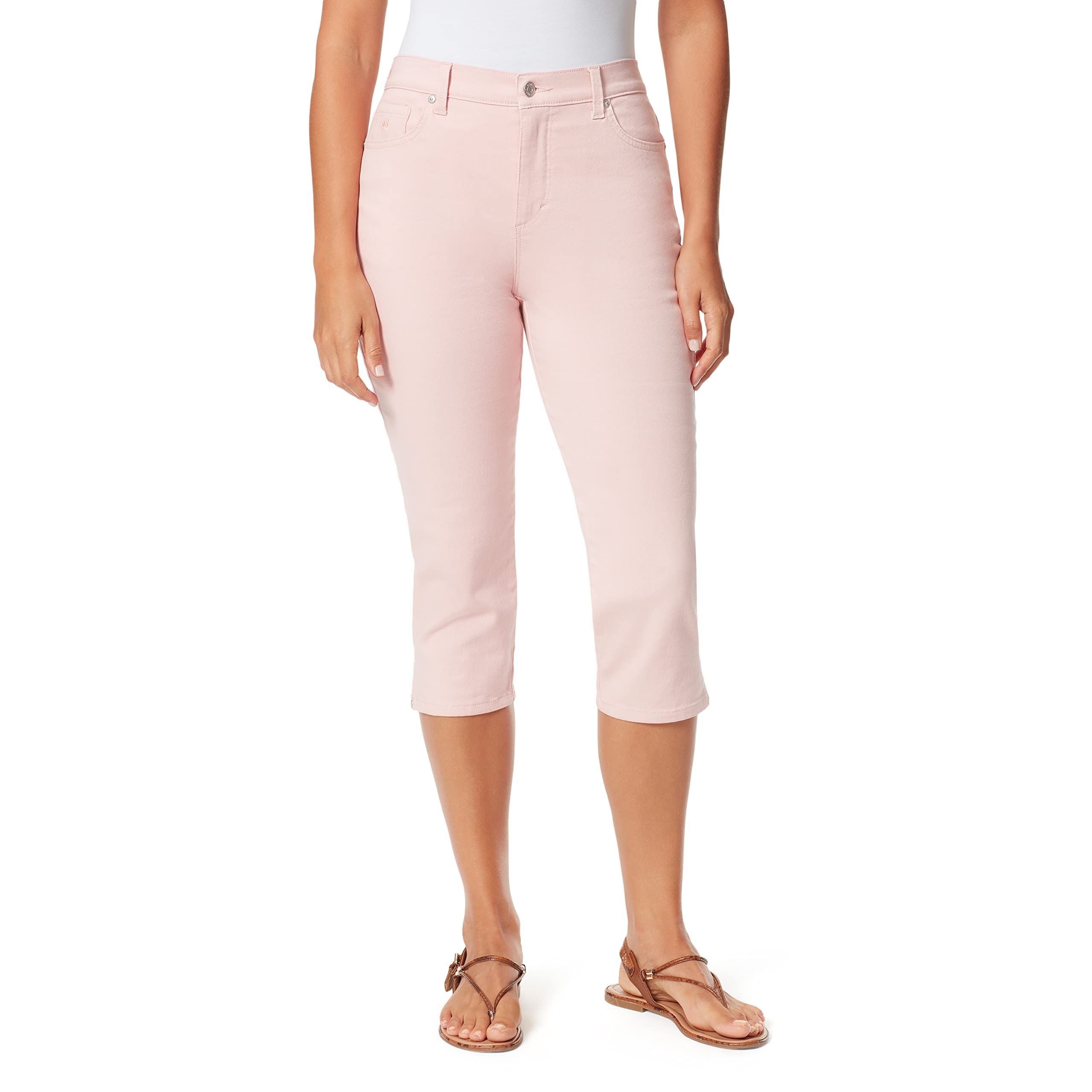 Gloria Vanderbilt Jeans Capri Amanda da Donna, Rosa Nastro, 42 Regular, Nastro R