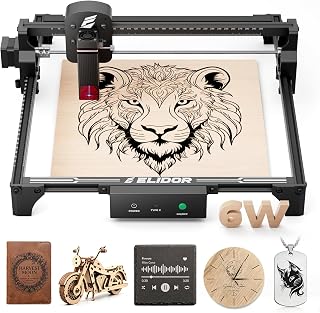 ELIDOR Laser Engraver and Cutter Machine, Class 1 | 300×300mm Engraving Area, 0.01mm Precision, Portable Laser Engraver for Wood, Leather, Acrylic, Metal & DIY Projects