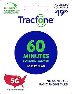 Tracfone 90 Day Prepaid Wireless Phone Plans - Pay As You Go