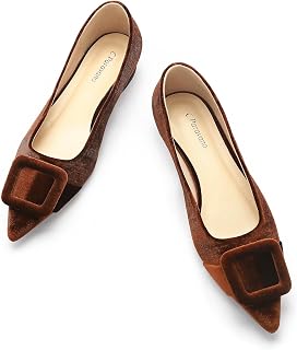 C.Paravano Velvet Flats | Pointed Toe Shoes | Ballet Flats | Dressy Casual