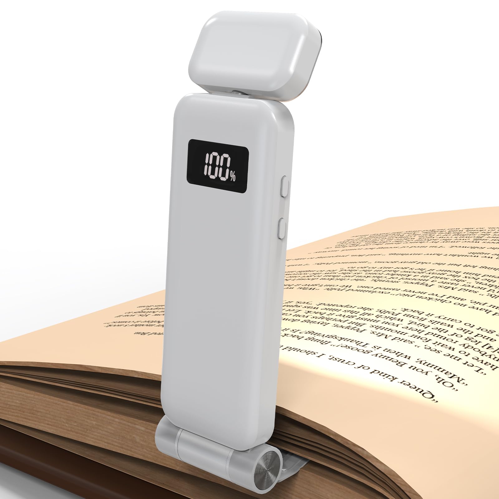 KTEBO Rechargeable Book Light with Clip & Battery Indicator, 9 Luminescence Mode
