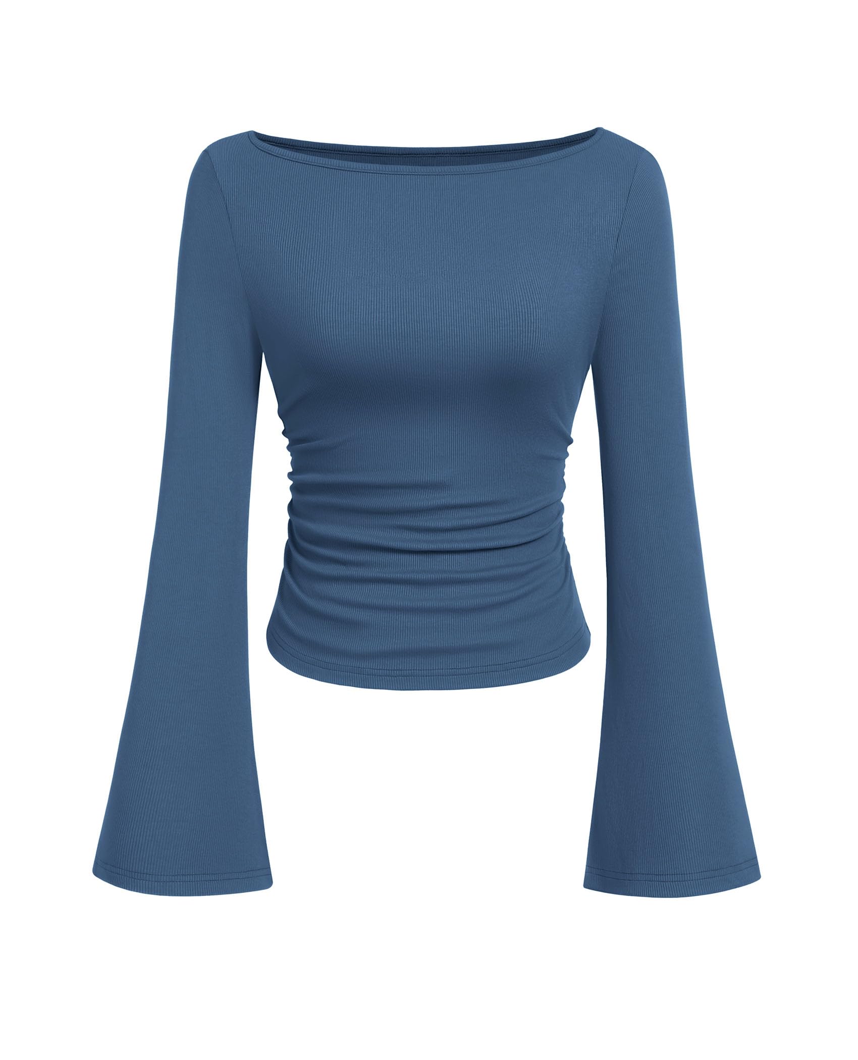 PRETTYGARDEN Women's Long Sleeve Shirts 2025 Autumn Crop Go Out Top Casual Boat 