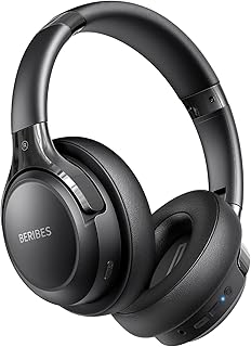 BERIBES Bluetooth Headphones Over Ear Wireless HiFi Stereo Headsets 65H 6EQ | Bluetooth 6.0,with Built-in HD Mic,Foldable Lightweight,Comfort Fit,Fast Charging,Deep Bass for Home Office Cellphone PC Ect.