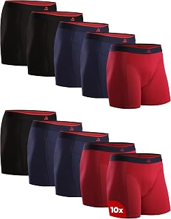 DANISH ENDURANCE Men's Bamboo Boxer Shorts, with or without Fly, Pack of 6 or 10