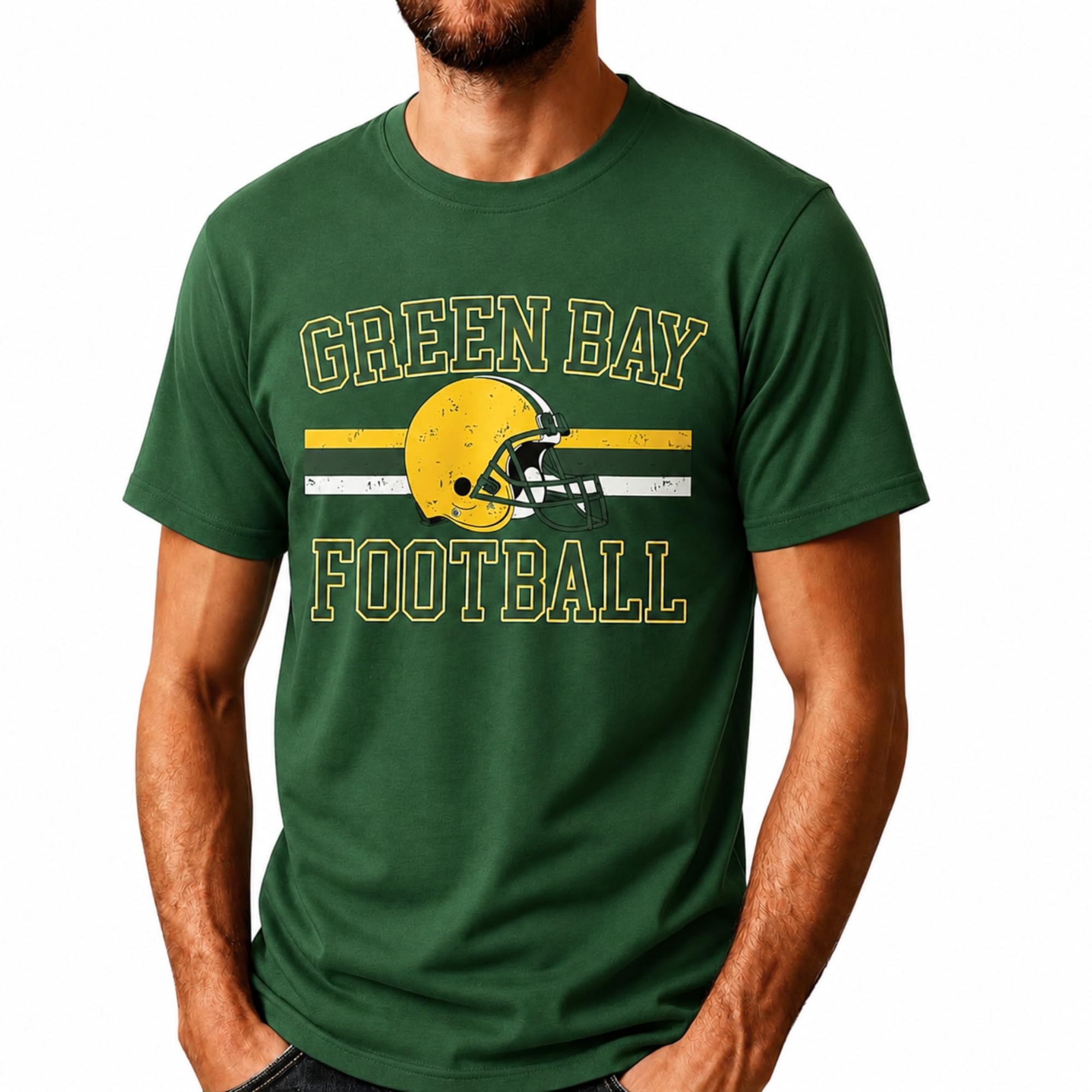 Mens Football Graphic T Shirt Short Sleeve Game Day Sports Tee Casual Top