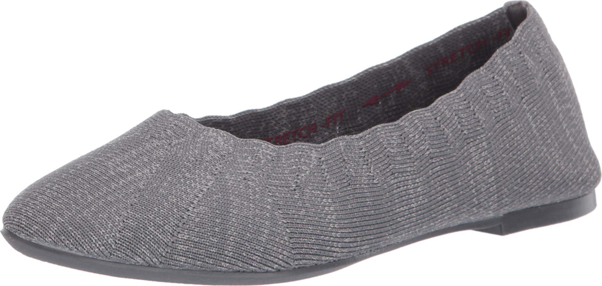 Skechers Women's Cleo-Scalloped Knit Skimmer Ballet Flat