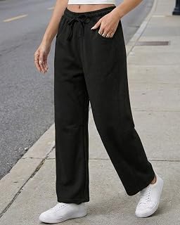 Women's Wide Leg Sweatpants Drawstring High Waist Casual Pants
