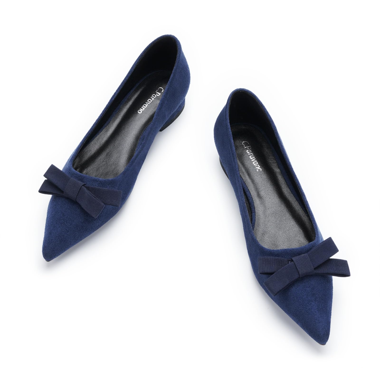 C.Paravano Women's Ballerinas | Pointed Toe Ballerina Flats | Small Heel Balleri