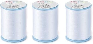 TruSew All Purpose Sewing Thread for Sewing Machine, White, 3-Pack | 100% Polyester Sewing Thread for Hand Sewing, Quilting, Mending, Alterations, and Crafts, 200 yards, 3 Spools
