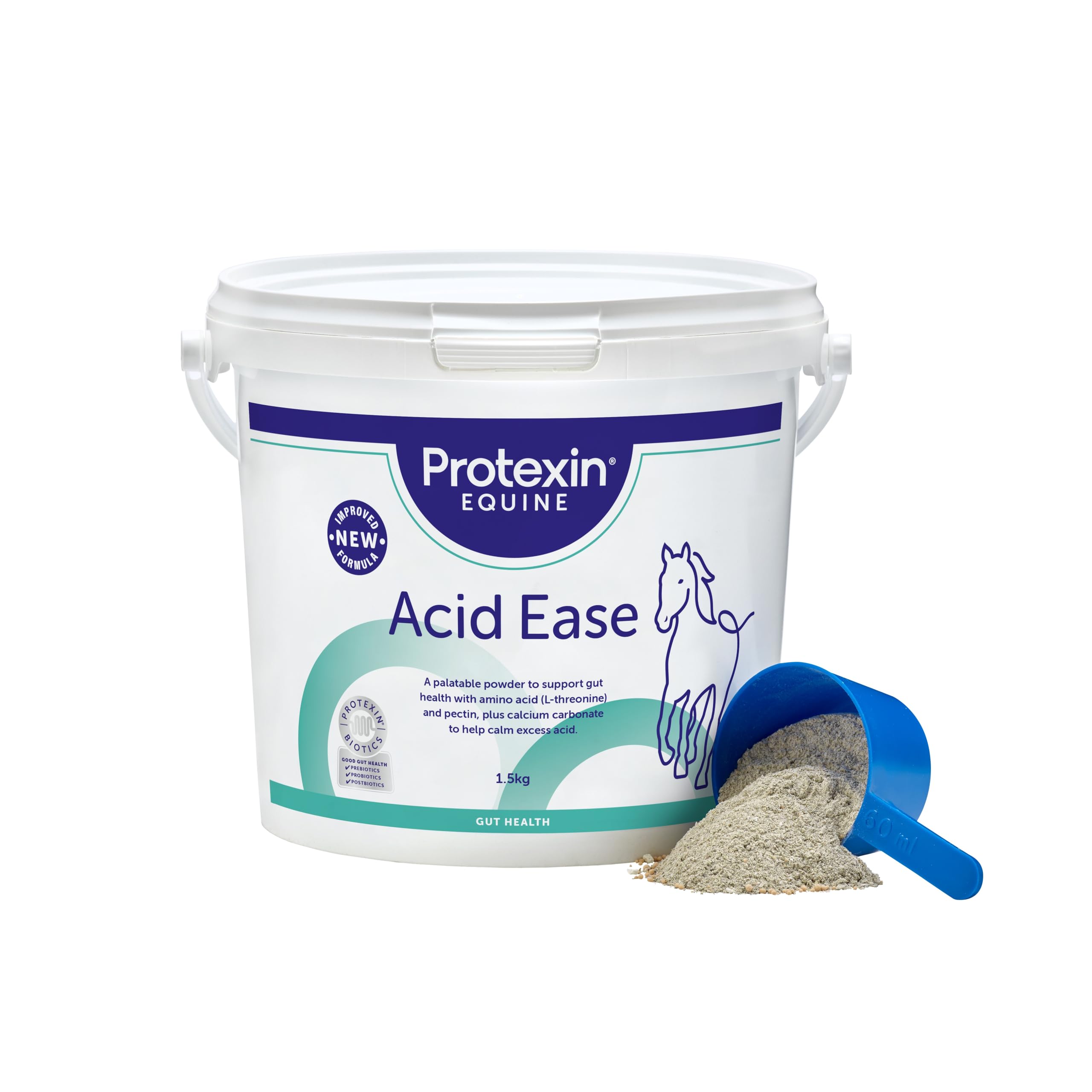 Protexin Equine Acid Ease, Calms Gastric Acid, Horses & Foals, 1.5kg Powder | Pr