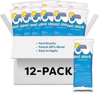 In The Swim Pool Shock - 68% Cal-Hypo Granular Sanitizer - 12 x 1 Pound | Powerful Pool Shock for In-Ground and Above Ground Pools - Defends Against Bacteria, Algae, and Microorganisms
