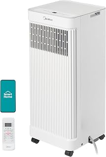 Midea 10,000 BTU ASHRAE Portable Air Conditioner, Cools up to 300 Sq. Ft. | 7,100 BTU SACC Portable AC, Smart APP & Remote Control, with Dehumidifier & Fan mode, Window Kit, Easy-to-use and Install
