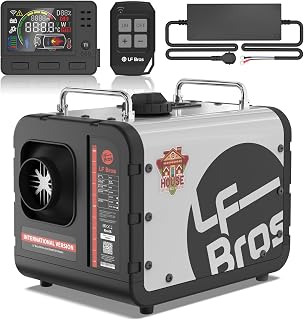LF Bros 5KW Diesel Heater, 12V/24V/110V Portable Heater | 4,700–17,000 BTU Heat Output, 0.18–0.53 L/H Fuel Consumption, 5L Fuel Tank, Foldable Handle, LCD Display & Remote Control