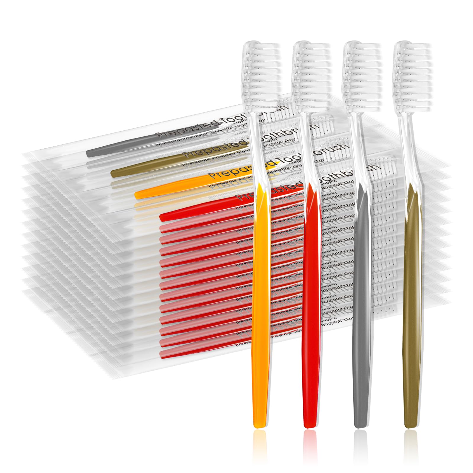 100pcs Prepasted Disposable Toothbrushes Bulk Individually Wrapped