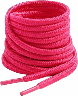 VSUDO Round Shoe Laces, Diameter 4 mm for Work Shoes, Shoelaces for Hiking/Safety/Trekking Shoes for Women or Men