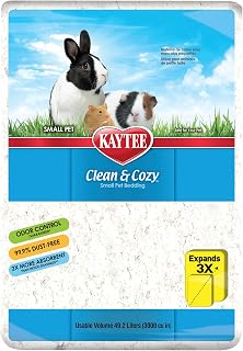 Kaytee Clean & Cozy White Bedding Pet For Guinea Pigs, Rabbits, Hamsters, Gerbils, and Chinchillas, 49.2 Liters