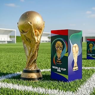 World Cup Trophy Replica for 2026, Soccer Football Fan Souvenirs & Collections, Home Office Desktop Decor & Gift for Soccer Fans Game(5.1inch)