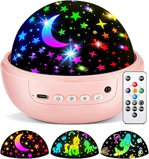 Star Projector for Kids, 3 Films+93 Colors Kids Projector Night Light | Unicorn Toys for Girls Age 4-6, 360° Rotating All Night, Remote+Dimmable+Timer, 3,4,5 Year Old Girl Gifts, Birthday, Bedroom