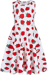 Girls Summer Dress Sleeveless A-Line Swing Sundress Casual Beach Dresses