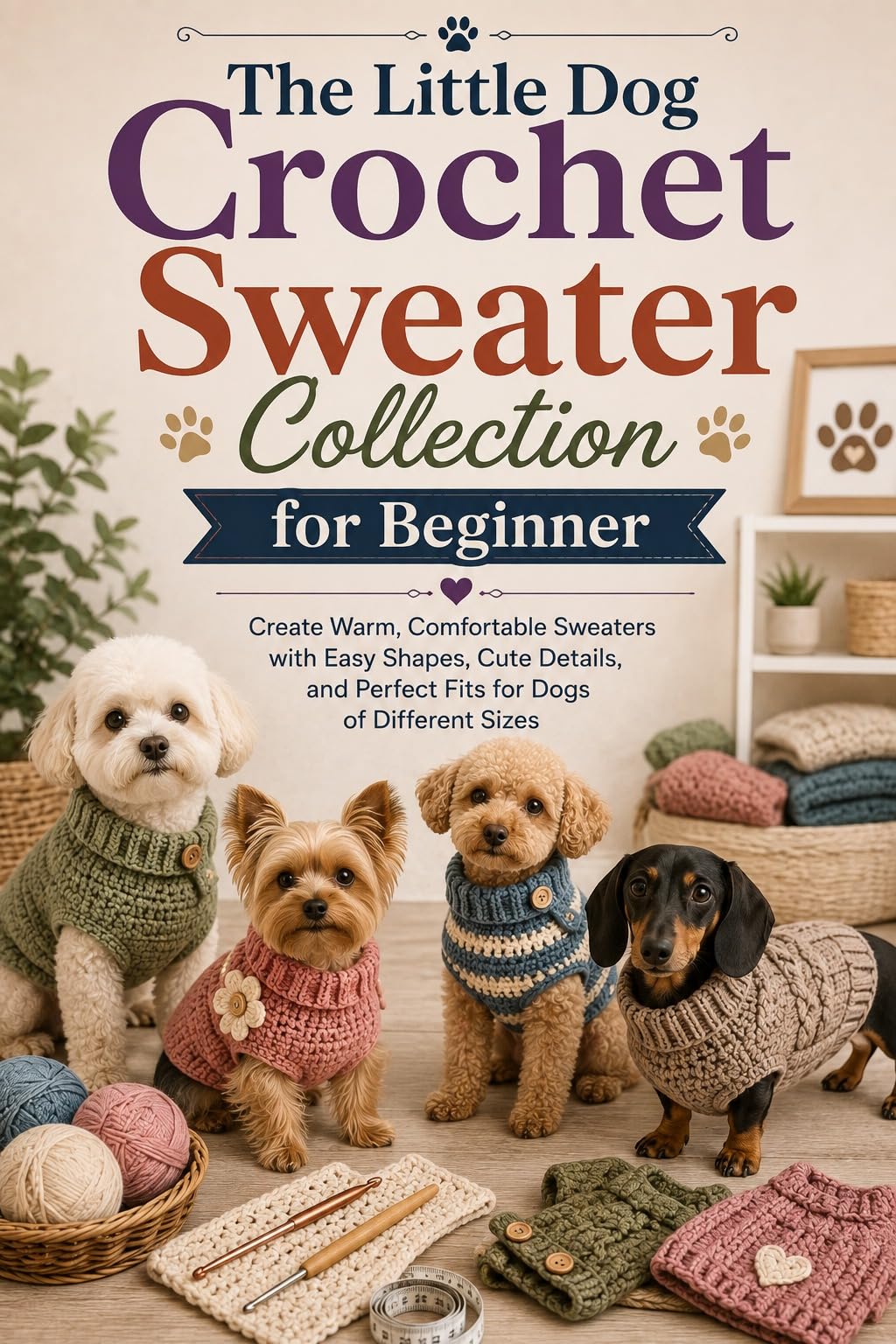 The Little Dog Crochet Sweater Collection for Beginner: Create Warm, Comfortable