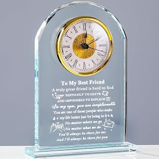 YWHL Best Friend Birthday Gifts for Women, Glass Clock Friendship Gifts