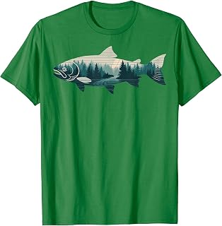 Fish Nature Forest Fishing Camping T-Shirt