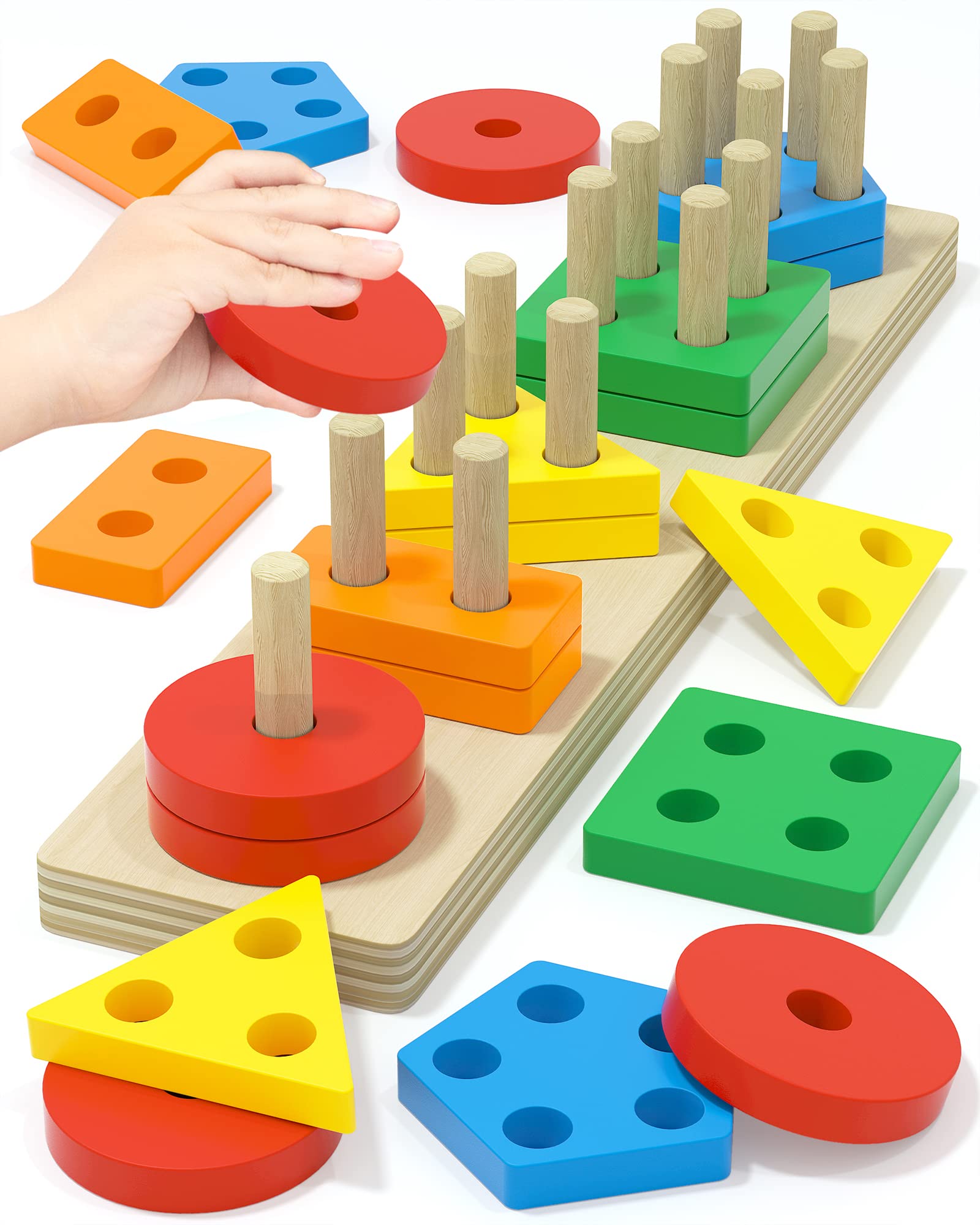 Montessori Sensory Toys for 1 2 Year Old Boy Girl Gifts, Puzzle for Toddler | Mo