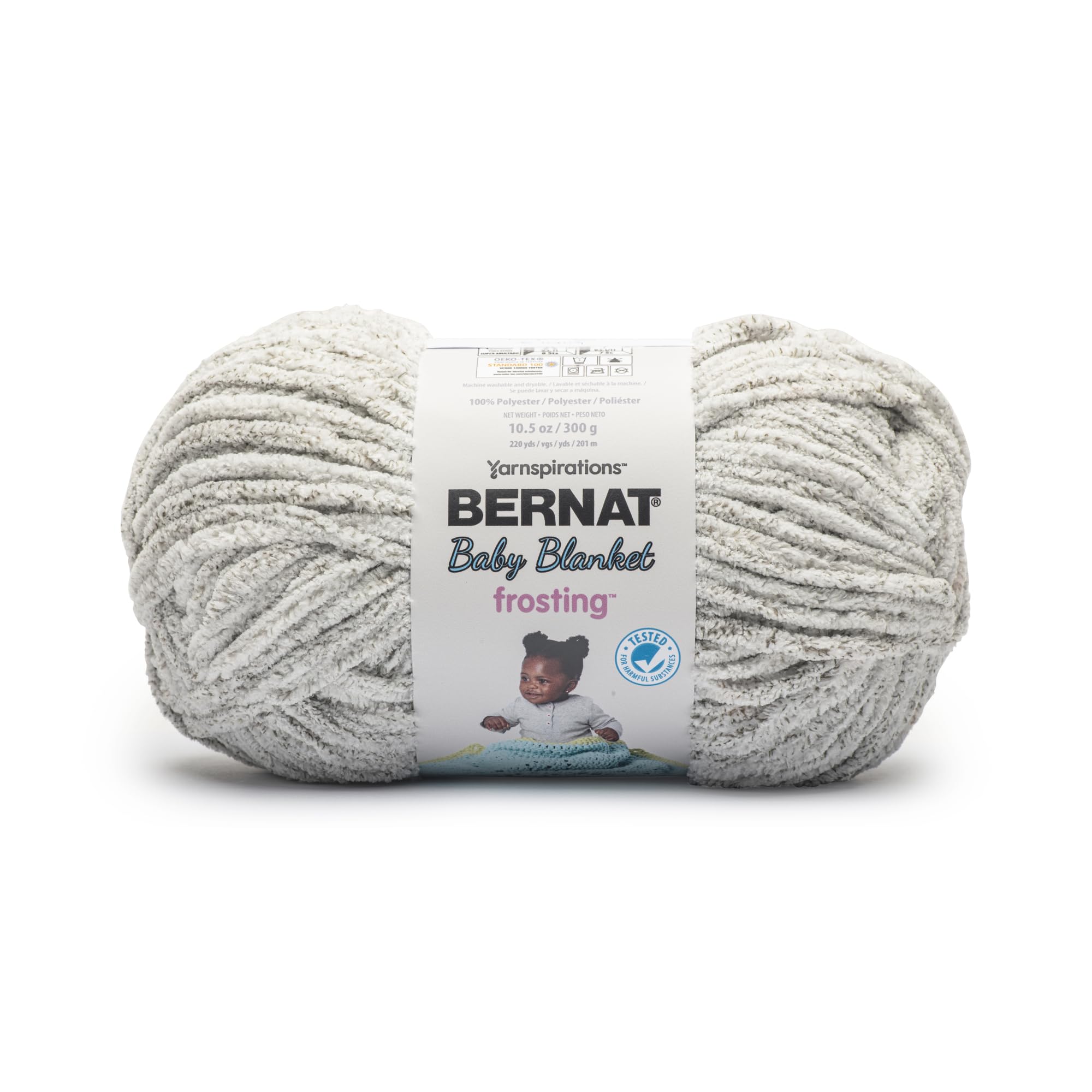 Bernat Baby Blanket Frosting Yarn for Crocheting Soft, Sunday Times | #6 Super B