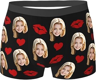 Custom Boxers for Men, Men's Boxer Briefs with Face on Them, Face Underwear, Personalized Gifts for Husband