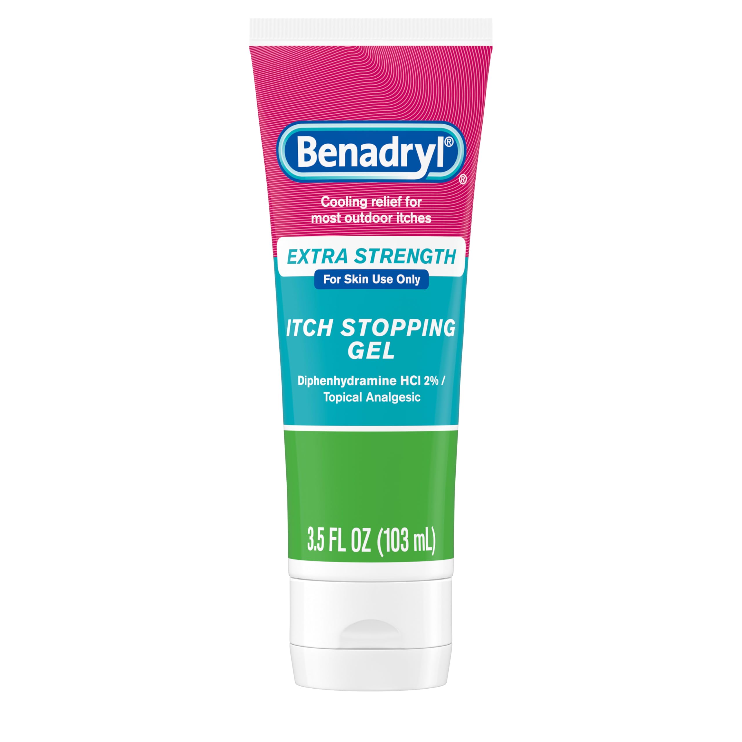 Benadryl Itch Relief Gel Extra Strength, 2% Diphenhydramine HCl, 3.5 fl. Oz | To