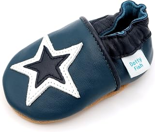 Dotty Fish Baby Shoes First Steps Soft Leather Non-Slip 0-5 Years