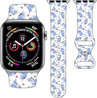 Apple Watch Band 38mm/40mm/41mm/42mm/44mm/45mm, Apple Watch Bands SE Series 8 7 6 5 4 3, Silicone iWatch Band for Women Kids Men