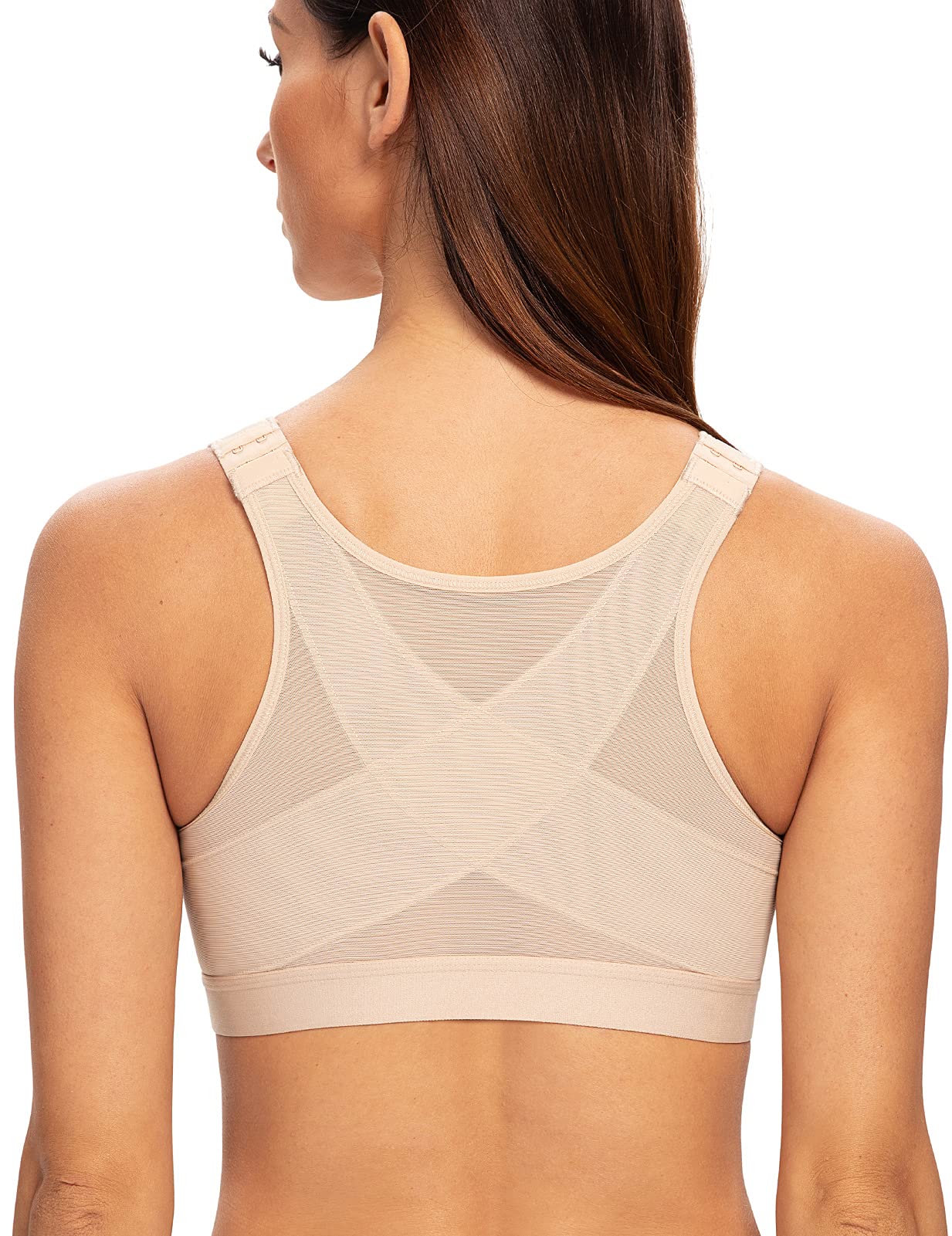 MELENECA Women's Bra Front Posture Closure without Underwire