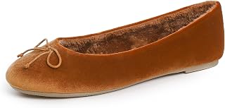 Feversole Suede Ballerina Flats Coloured Velvet with Memory Foam Cushion for Women