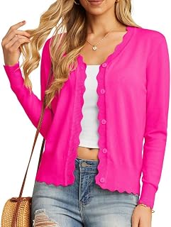 GRECERELLE Women's Cardigan with Buttons and V Neck Cardigan for Women Summer Lace Cardigan Lightweight Elegant