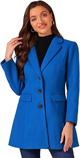 Allegra K Basic Coat Women