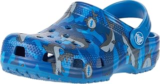 Crocs Classic Shark Clog PS, Infradito per Il Tempo Libero e Abbigliamento Sportivo Unisex-Bambini e Ragazzi